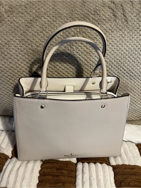 kate spade Handbags - Coach Leila Medium Triple Compartment in Light Sand Color block NWTS!